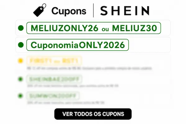 Melhores cupons de desconto Shein