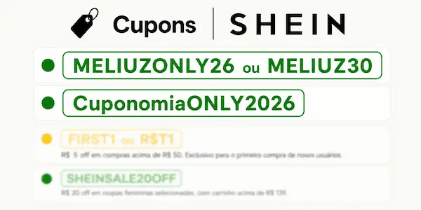 Cupons ativos hoje